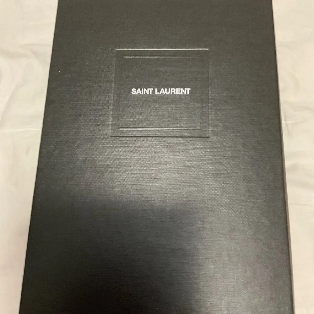 Saint Laurent Women's Liz Embellished High Heel Slide Sandals size 38 - Picture 16 of 16